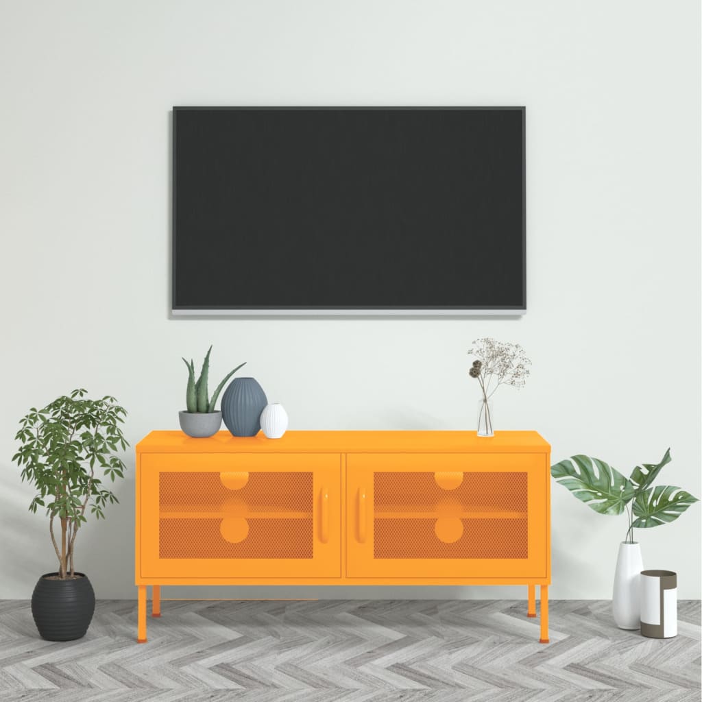 vidaXL TV Stand TV Unit Sideboard Home TV Console Media Unit Cupboard Steel-8