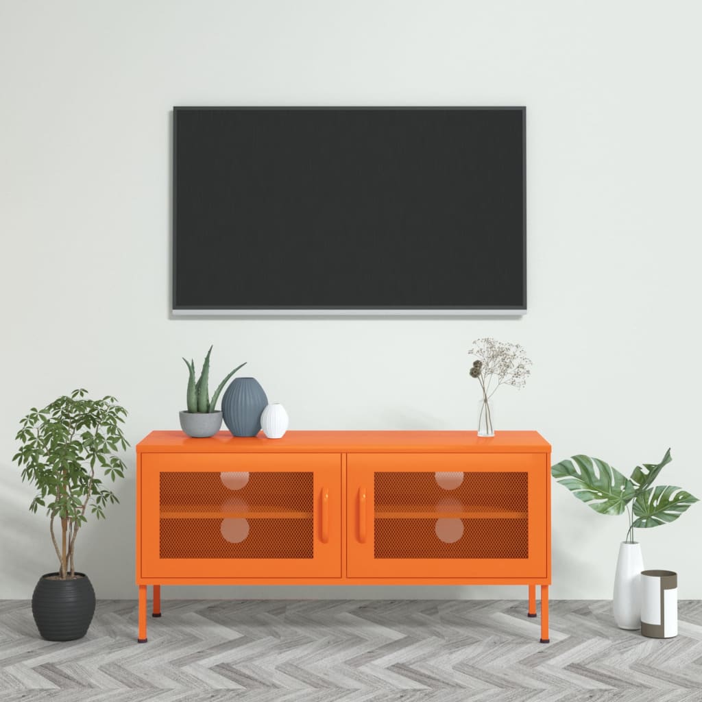 vidaXL TV Stand TV Unit Sideboard Home TV Console Media Unit Cupboard Steel-10