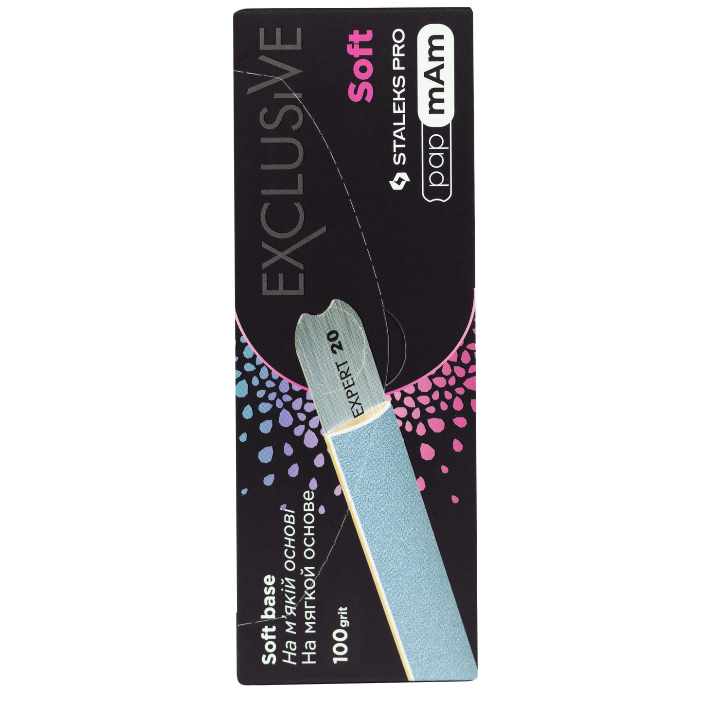 STALEKS PRO EXCLUSIVE 20 SOFT DISPOSABLE FILES PAPMAM FOR STRAIGHT NAIL FILE (SOFT BASE) 30 PCS DFCX-20 - STALEKS™-1