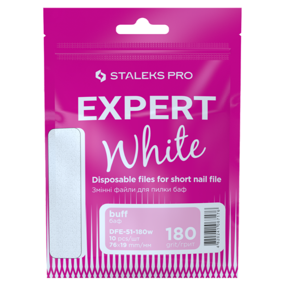 Disposable White Files For Short Nail File (10 Pcs) DFE-51 - STALEKS-0