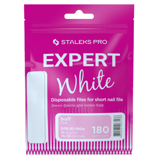 Disposable White Files For Short Nail File (10 Pcs) DFE-51 - STALEKS-0