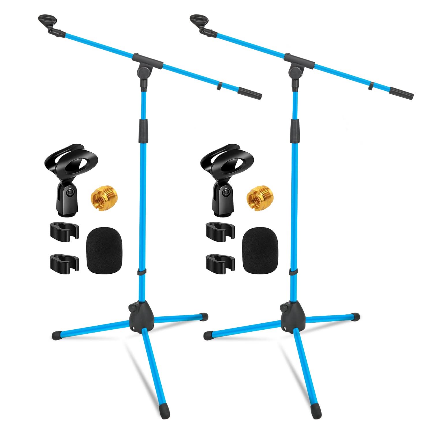 5Core Tripod Mic Stand 2Pcs Adjustable Holder Floor Microphone Boom Arm-0